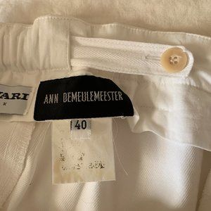 Vintage White Twill Ann Demeulemeester Sailor Pant